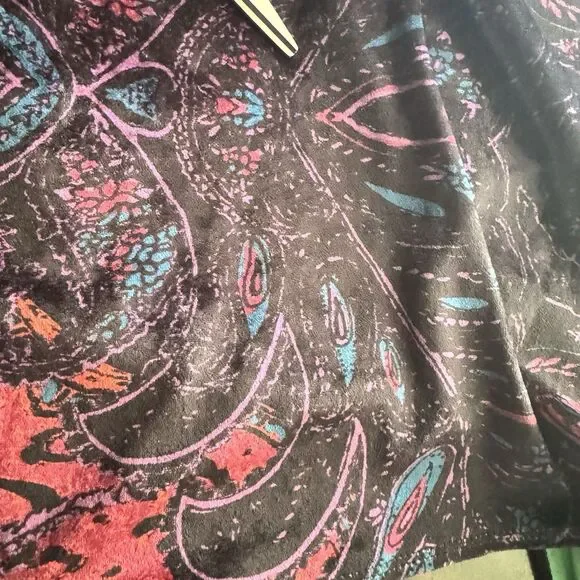 Free People Giselle Velvet Billowy Leg Jumpsuit Long Sleeve Deep V Neck Womens M - Picture 15 of 16